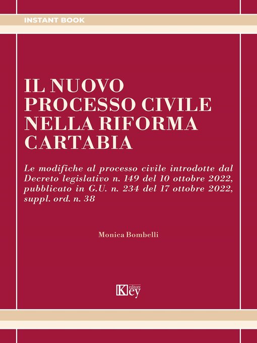 Title details for Il nuovo processo civile nella riforma Cartabia by Monica Bombelli - Wait list